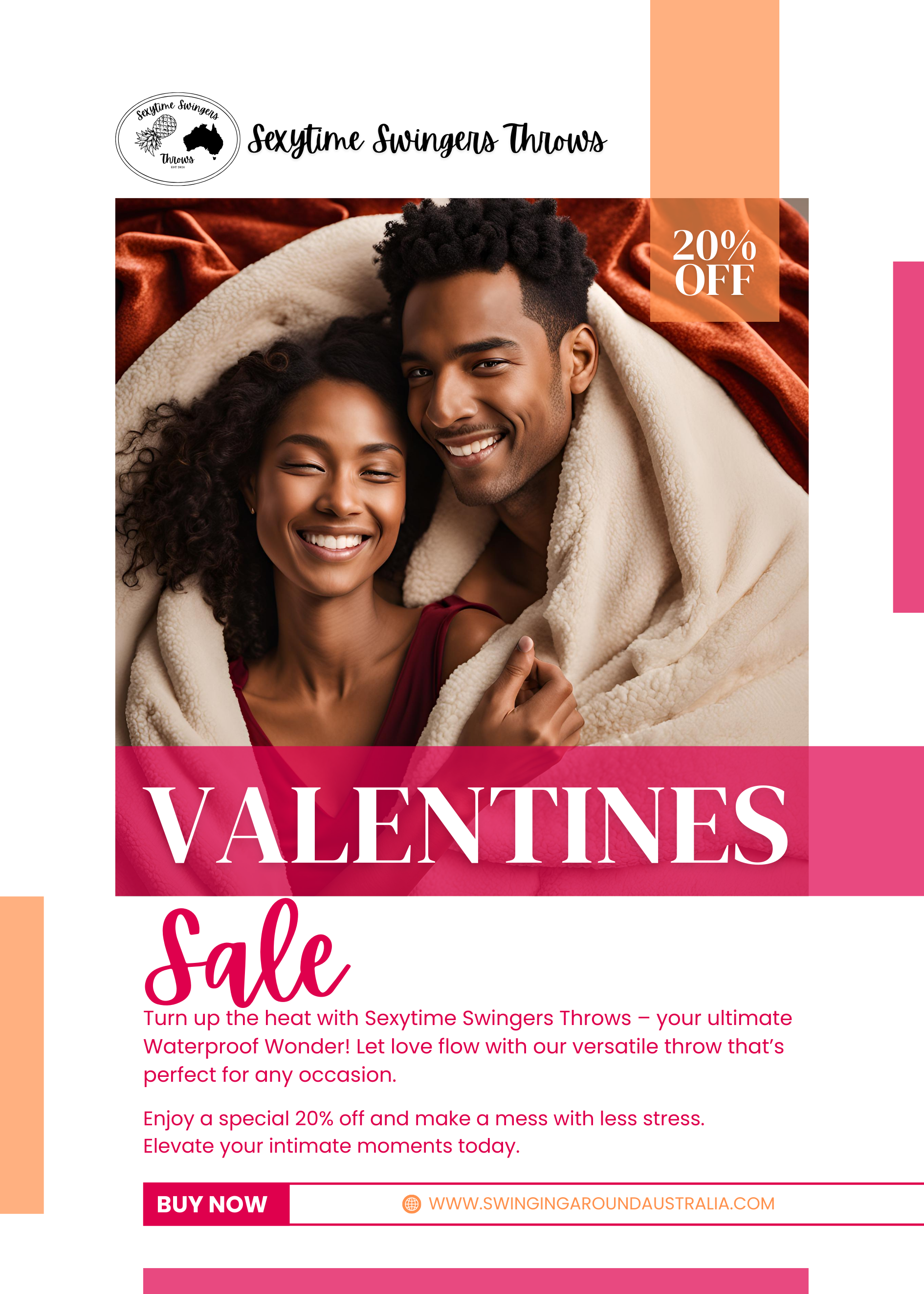 Sexytime Swingers Throws Valentines Day Sale